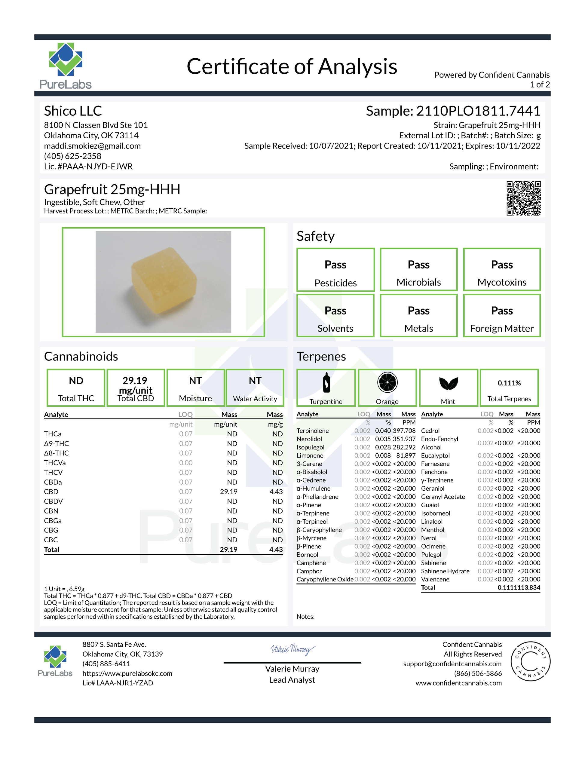 HHH 1000mg CBD Isolate Gummy