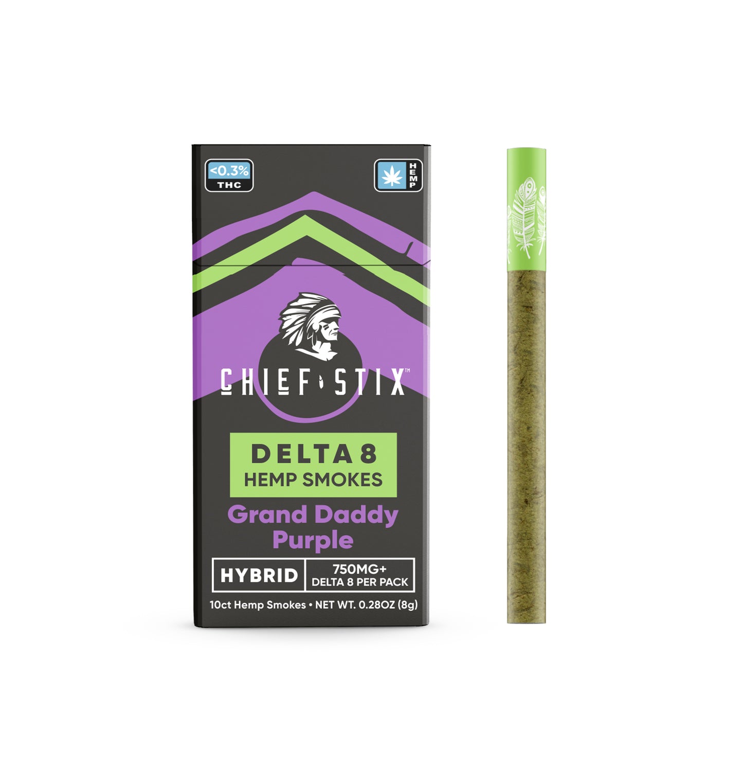 Hemp Co Chief Stix Delta 8 750mg Infused Smokes